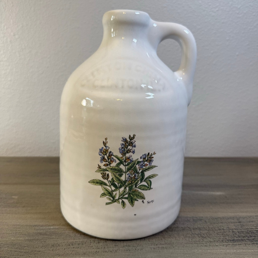 Vintage Clifton China Sage Stoneware Jug Farmhouse Kitchen Decor